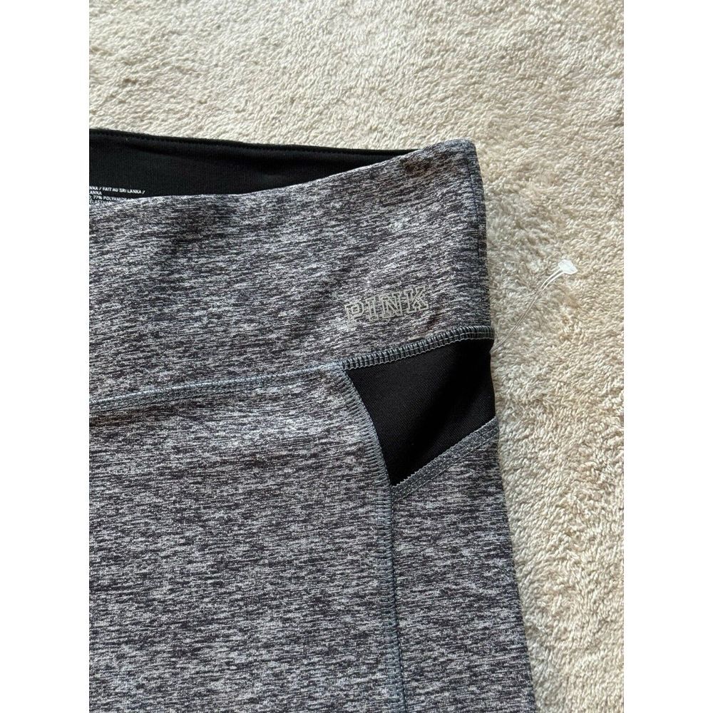 Victorias Secret PINK Ultimate Yoga Pants Gray Black‎ Workout Leggings Size M - Picture 3 of 11